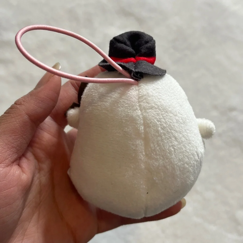 Smoko White snowman with smokeePlush Keychain with Hat - Picture 7 of 9